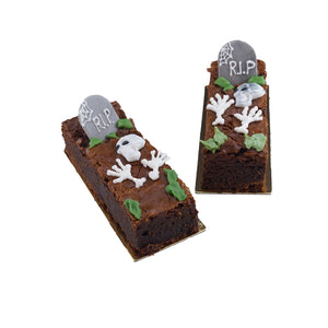 Halloween Brownies dekoriert als Gräber