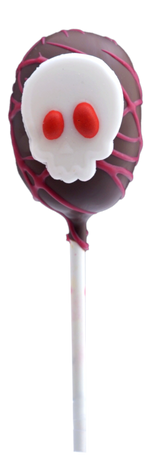 Halloween Cake-Pop im Totenkopf-Design