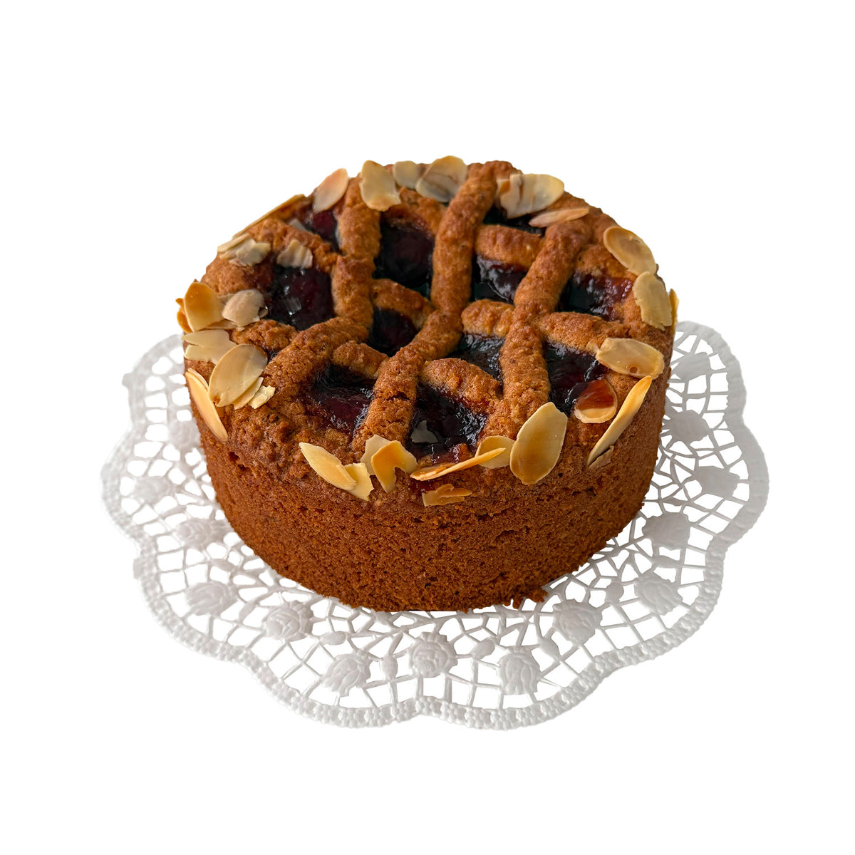 Linzer Torte freigestellt ohne Metalldose