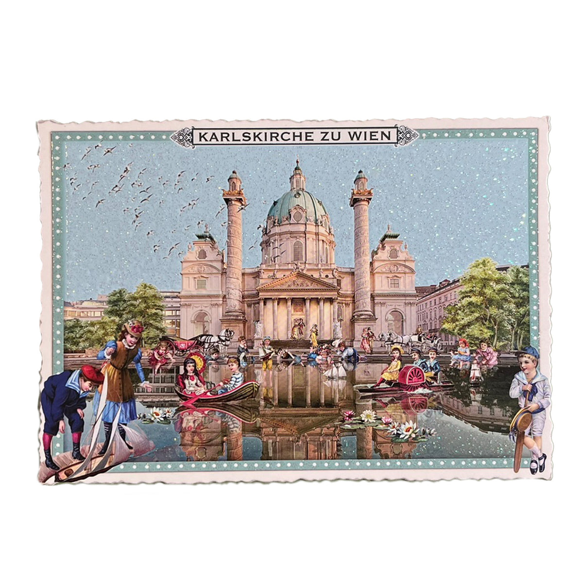 Postkarte von der Karlskirche in Wien 