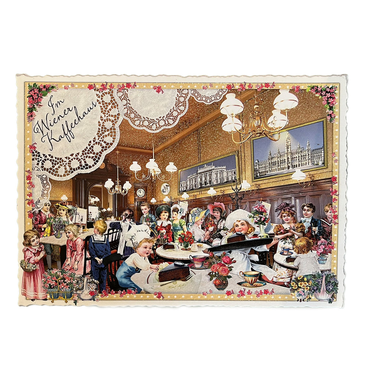 Postkarte im Wiener Kaffeehaus