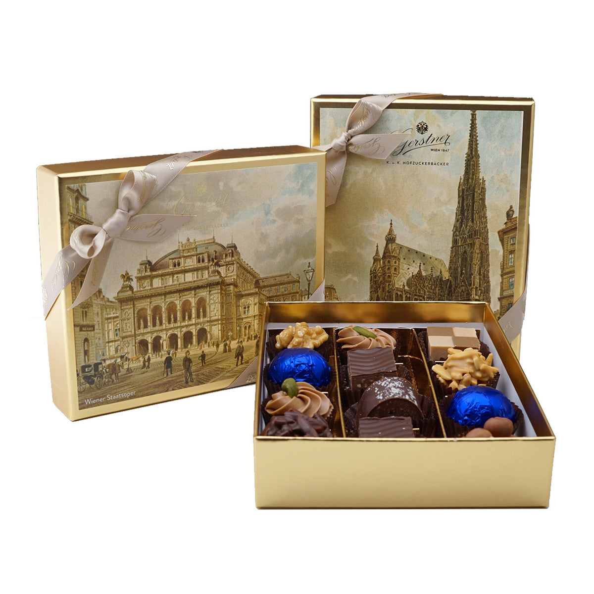 Gerstner Konfekt Traditions Box mit verschiedenen Motiven