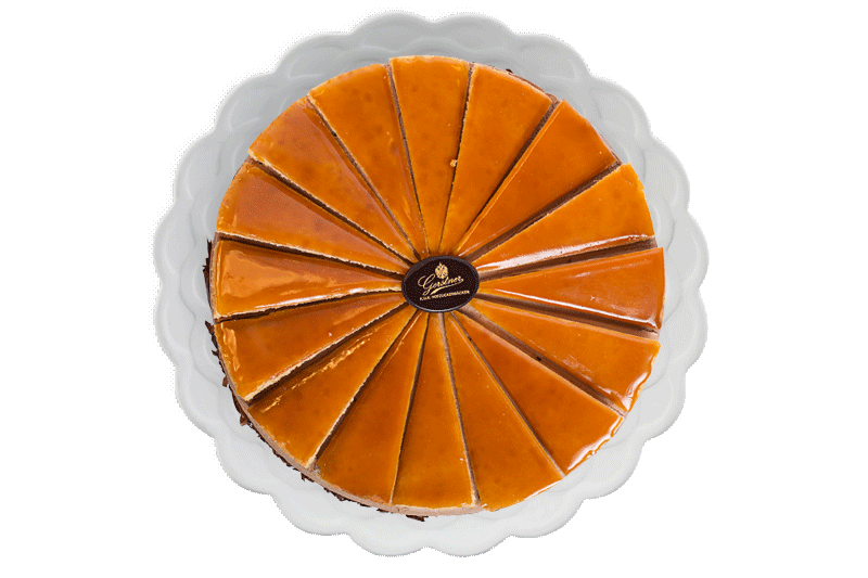 Dobos Torte aus der Vogelperspektive