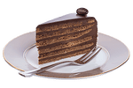 Einzelstück der Gerstnertorte auf einem elegantem Teller
