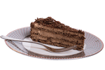 Einzelstück der Haus Torte auf einem elegantem Teller