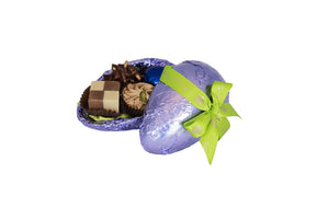 Bild in Slideshow öffnen, Schokoladen-Ei mit Konfekt gefüllt
